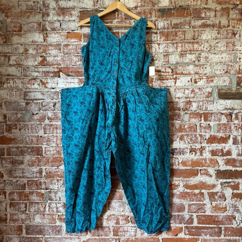 Teal Sleeveless Jumpsuit